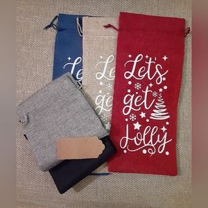 Holiday wine bag